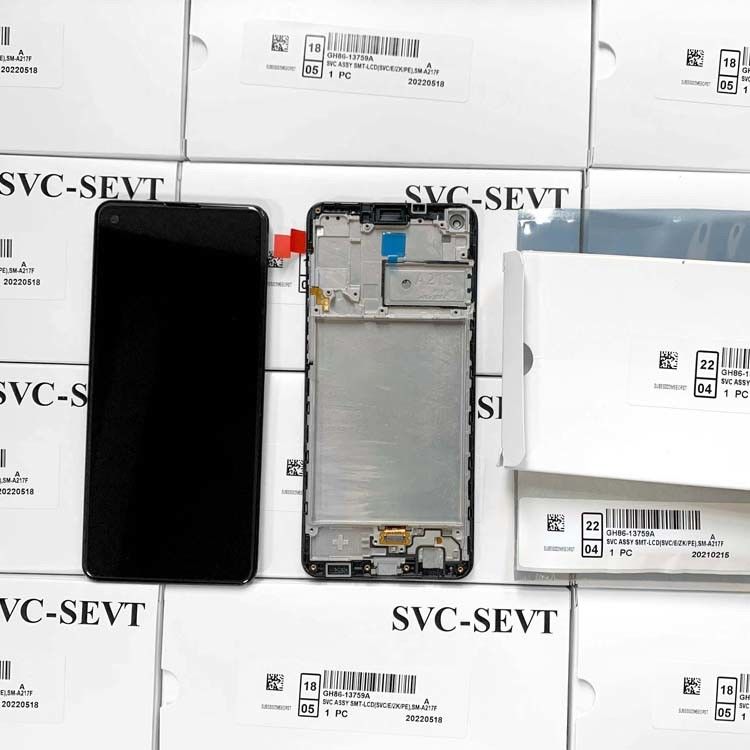 A21S LCD lcd com quadro Para  A21S Original Novo Service Pack LCDS  A217 Telefone Móvel Pantalla