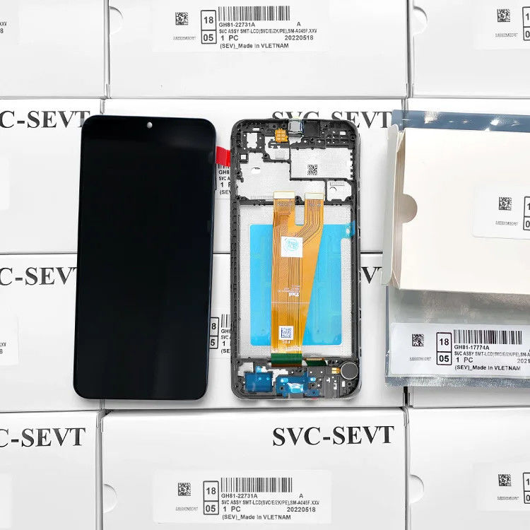A045 Ecrã LCD Com Quadro Para  a045 Telefone Móvel Toque Pantalla  A04 Original Service Pack LCDS