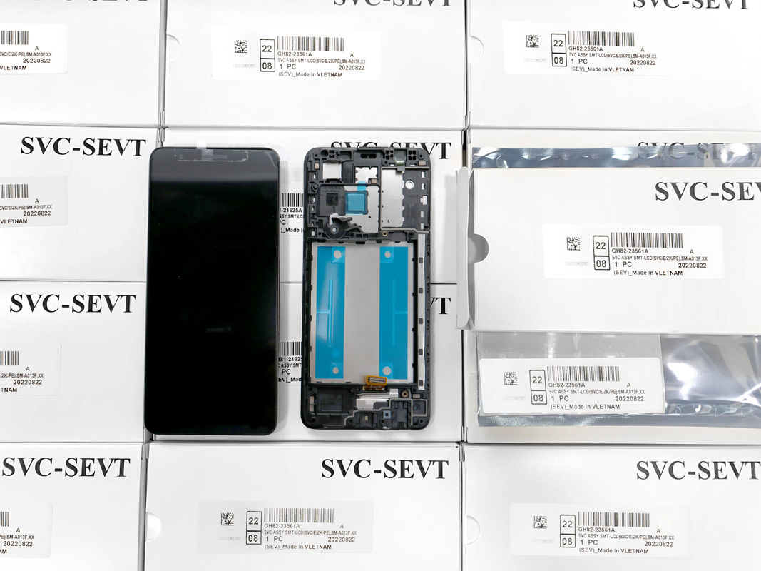100% de serviço original de alta qualidade Negro Cor A12  LCD Original para Display Superior