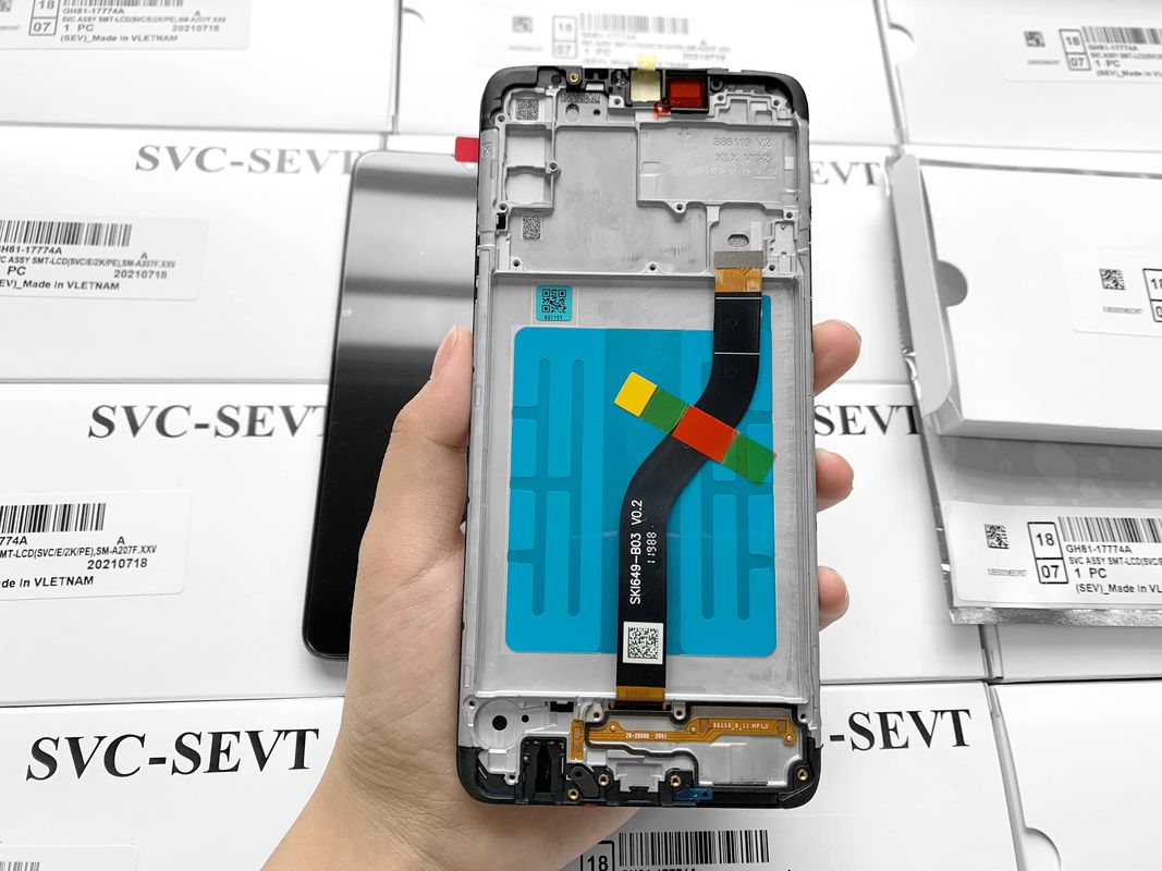 Embalagem Serviço de sacos anti-estáticos Embalagem de espuma Caixa Cartão Para  A207 LCD Display Screen LCD