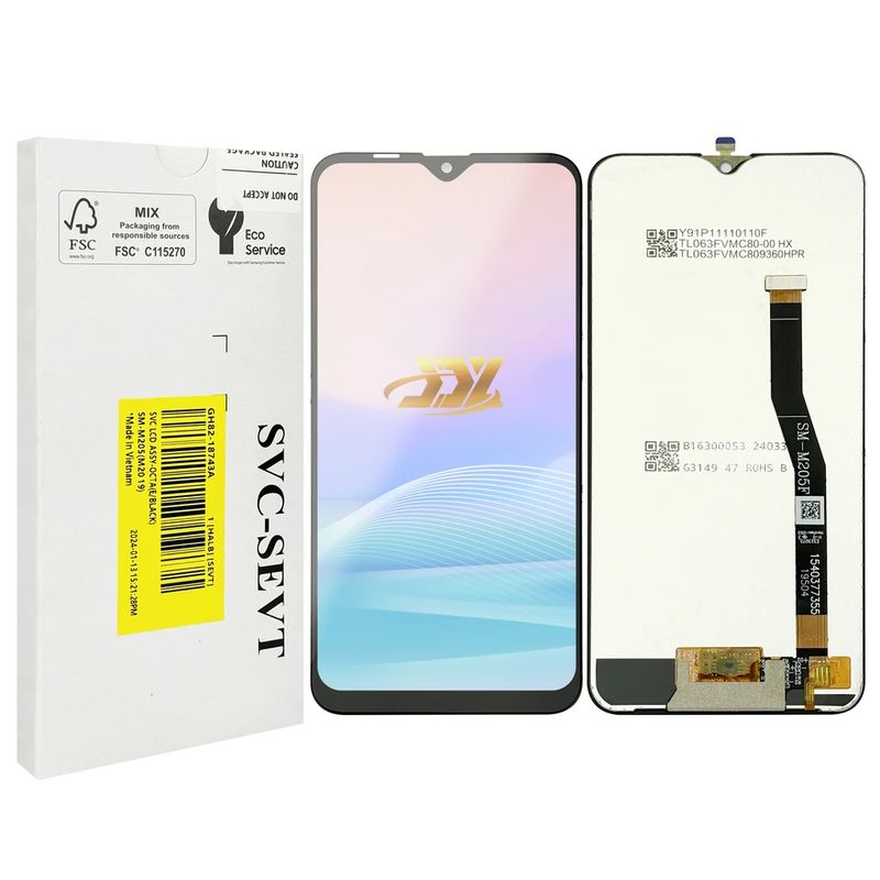 LCD de substituição original 100% testado rigorosamente LCD M20 LCD Display Touch Screen Screen de telefone celular